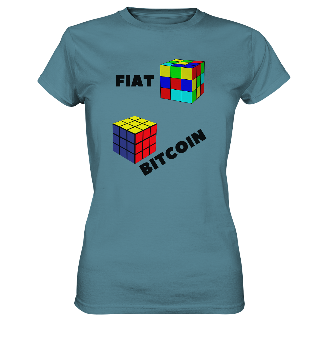FIAT Cube Bitcoin Cube (Ladies Collection 21% Rabatt bis zum Halving 2024)   - Ladies Premium Shirt