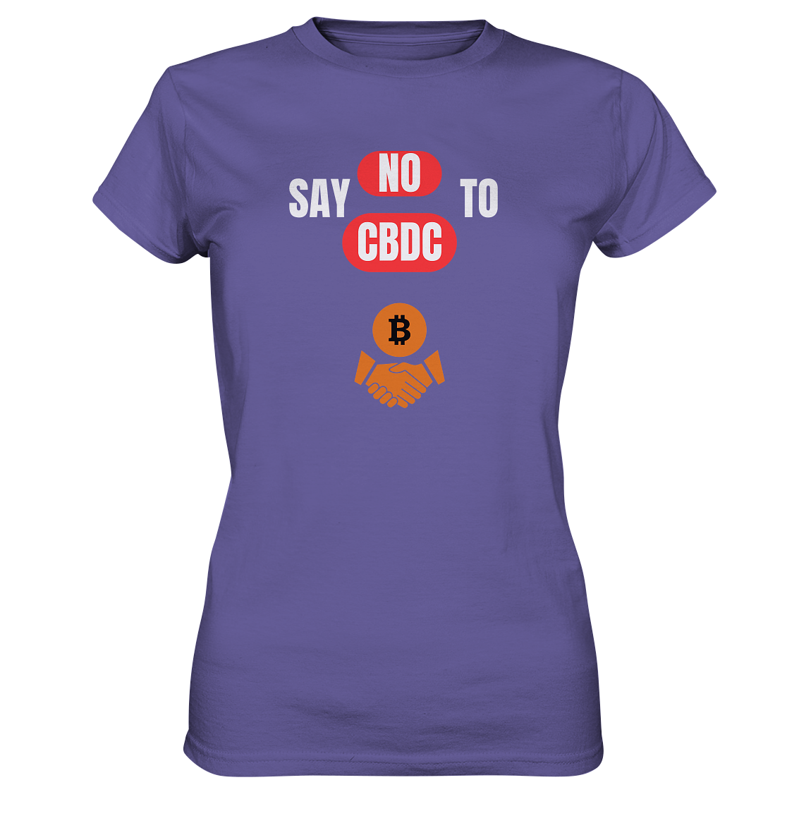 SAY NO TO CBDC - DEFIANCE handshake (Ladies Collection 21% Rabatt bis zum Halving 2024) - Ladies Premium Shirt