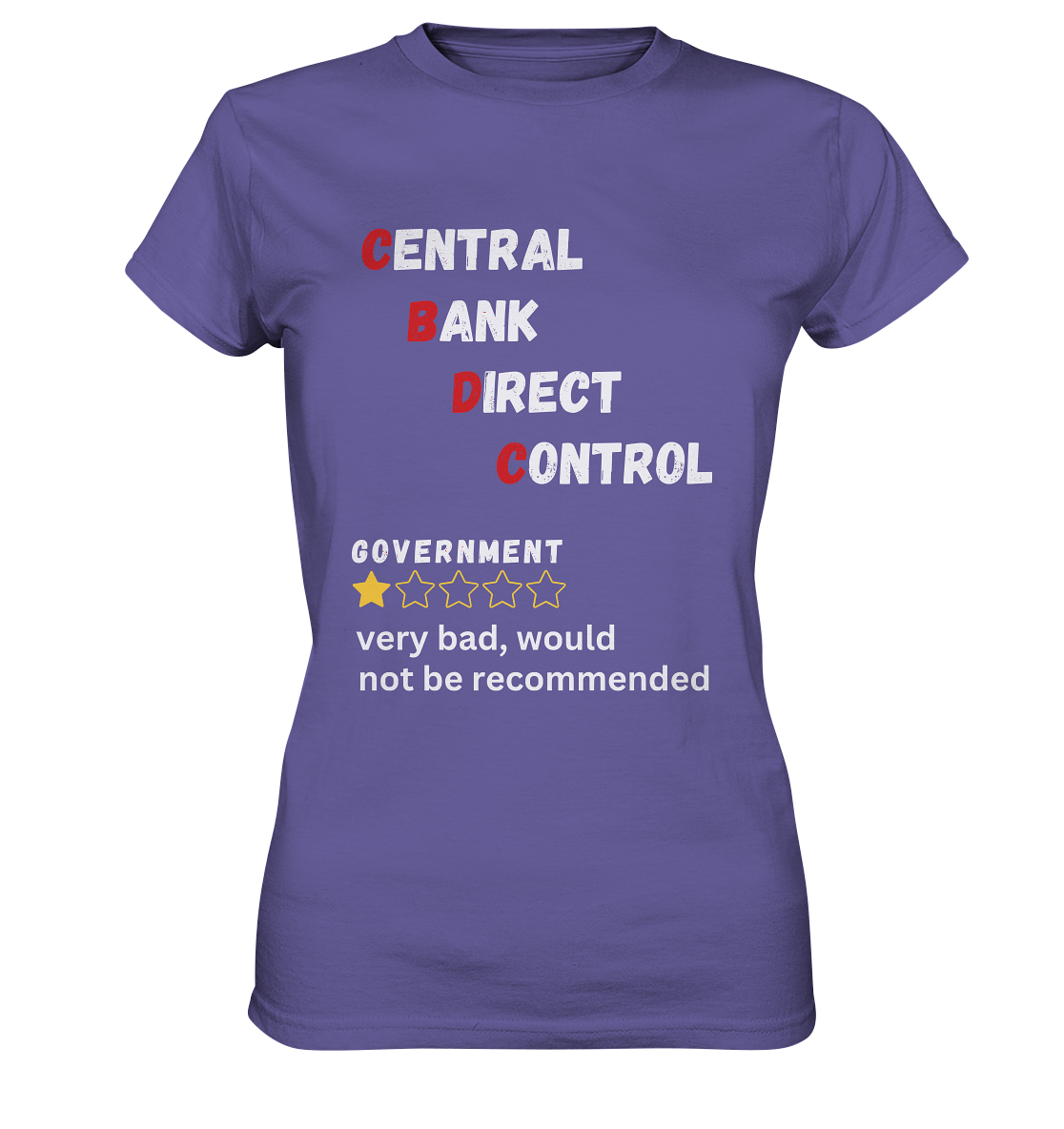 CENTRAL BANK DIRECT CONTROL - Government... not be recommended (Ladies Collection 21% Rabatt bis zum Halving 2024)  - Ladies Premium Shirt