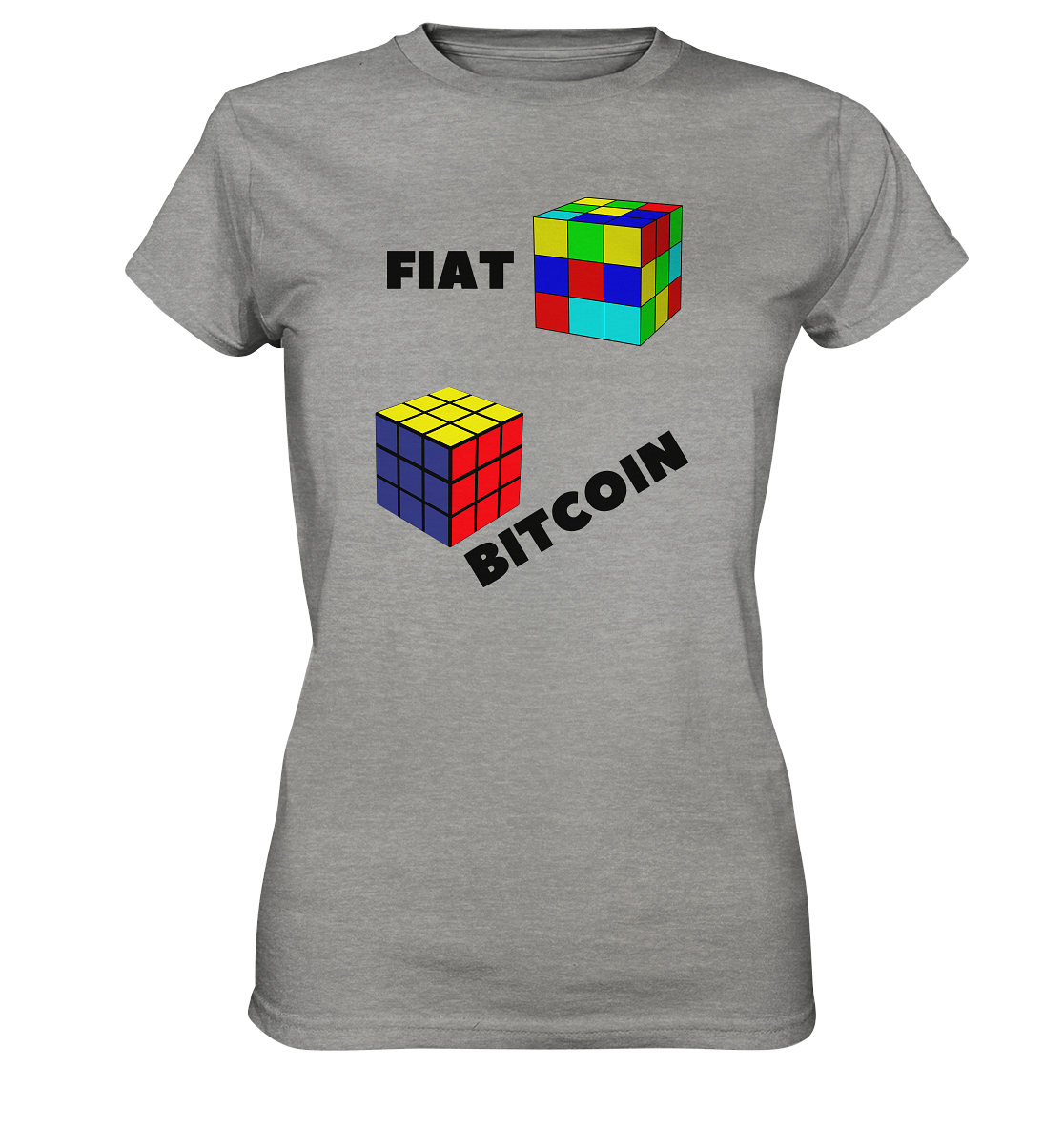 FIAT Cube Bitcoin Cube (Ladies Collection 21% Rabatt bis zum Halving 2024)   - Ladies Premium Shirt