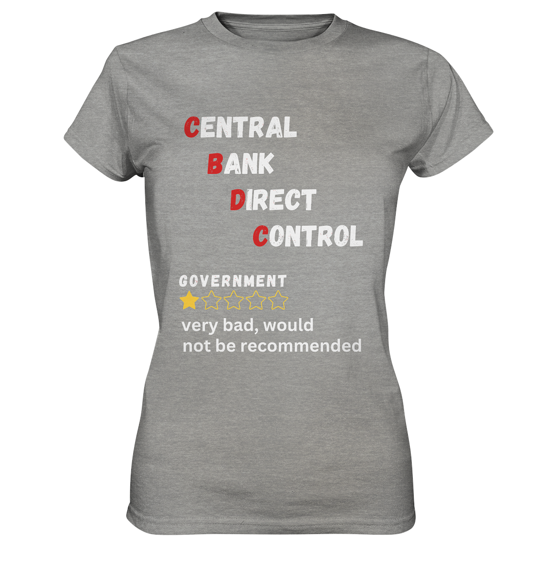 CENTRAL BANK DIRECT CONTROL - Government... not be recommended (Ladies Collection 21% Rabatt bis zum Halving 2024)  - Ladies Premium Shirt