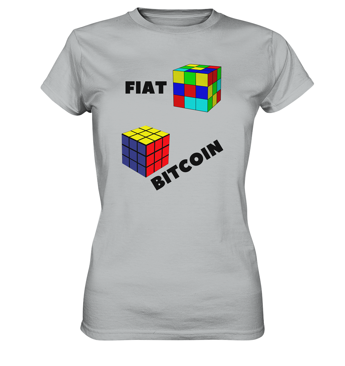FIAT Cube Bitcoin Cube (Ladies Collection 21% Rabatt bis zum Halving 2024)   - Ladies Premium Shirt