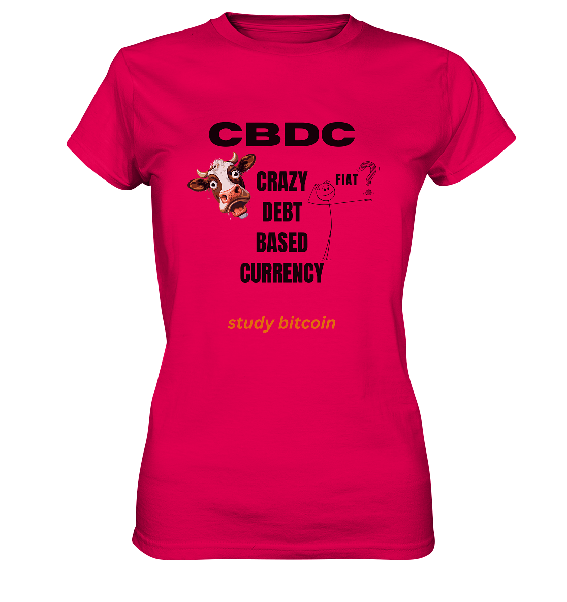 CBDC - CRAZY DEBT BASED CURRENCY - study bitcoin (Ladies Collection 21% Rabatt bis zum Halving 2024) - Ladies Premium Shirt