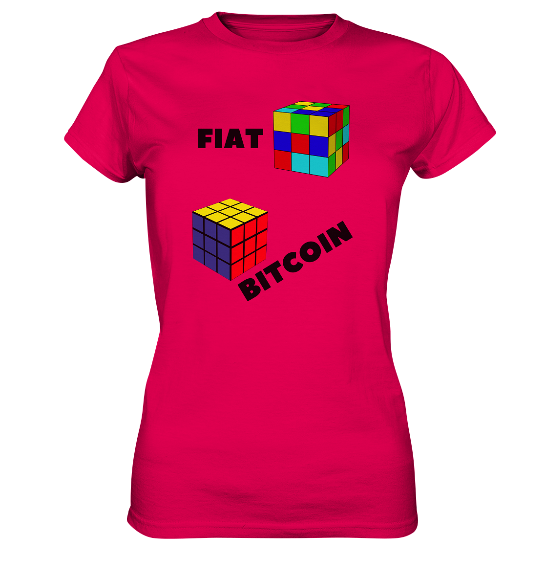 FIAT Cube Bitcoin Cube (Ladies Collection 21% Rabatt bis zum Halving 2024)   - Ladies Premium Shirt