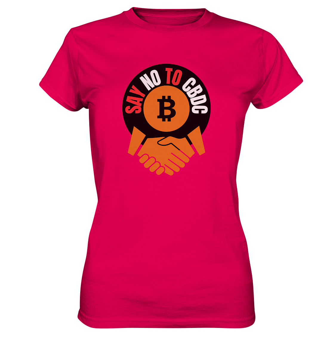 SAY NO TO CBDC - handshake (Ladies Collection 21% Rabatt bis zum Halving 2024)  - Ladies Premium Shirt