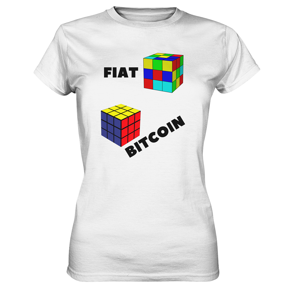 FIAT Cube Bitcoin Cube (Ladies Collection 21% Rabatt bis zum Halving 2024)   - Ladies Premium Shirt