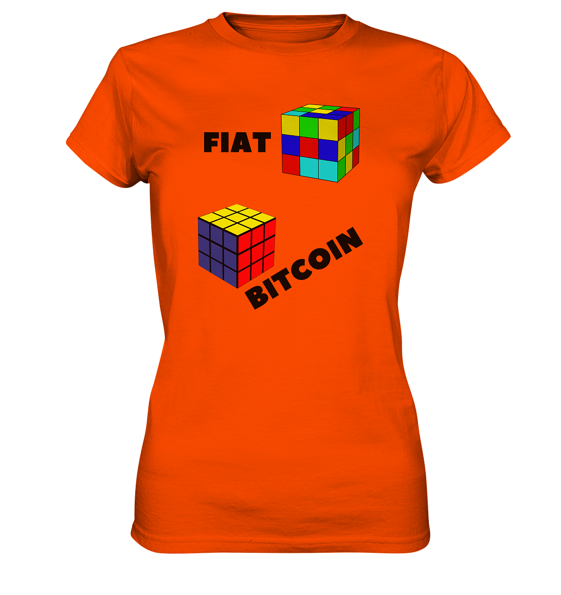 FIAT Cube Bitcoin Cube (Ladies Collection 21% Rabatt bis zum Halving 2024)   - Ladies Premium Shirt