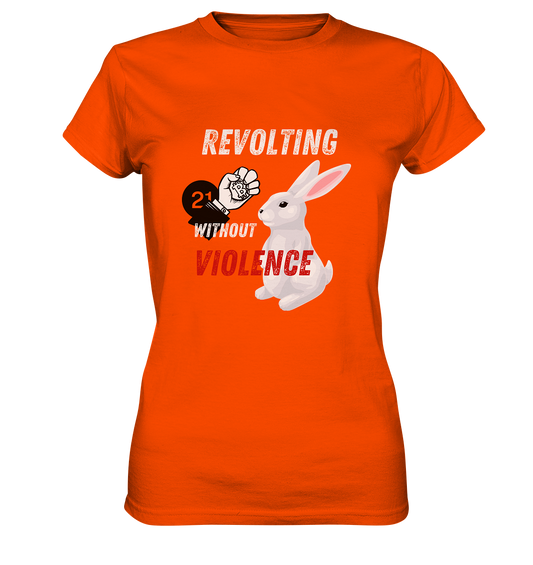 REVOLTING WITHOUT VIOLENCE - LADIES COLLECTION 21% automat. Rabatt bis zum Halving 2024  - Ladies Premium Shirt