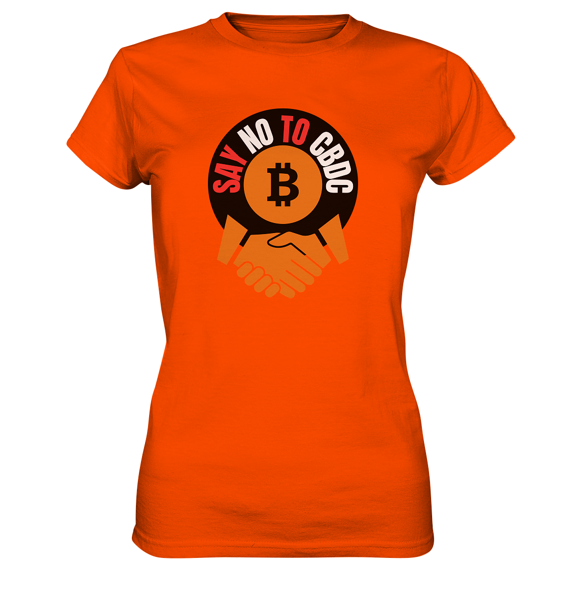 SAY NO TO CBDC - handshake (Ladies Collection 21% Rabatt bis zum Halving 2024)  - Ladies Premium Shirt