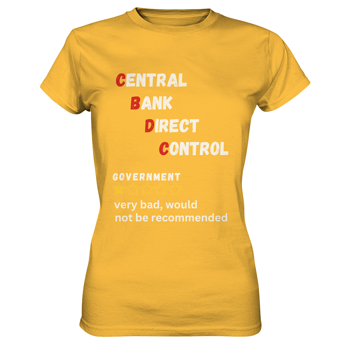 CENTRAL BANK DIRECT CONTROL - Government... not be recommended (Ladies Collection 21% Rabatt bis zum Halving 2024)  - Ladies Premium Shirt