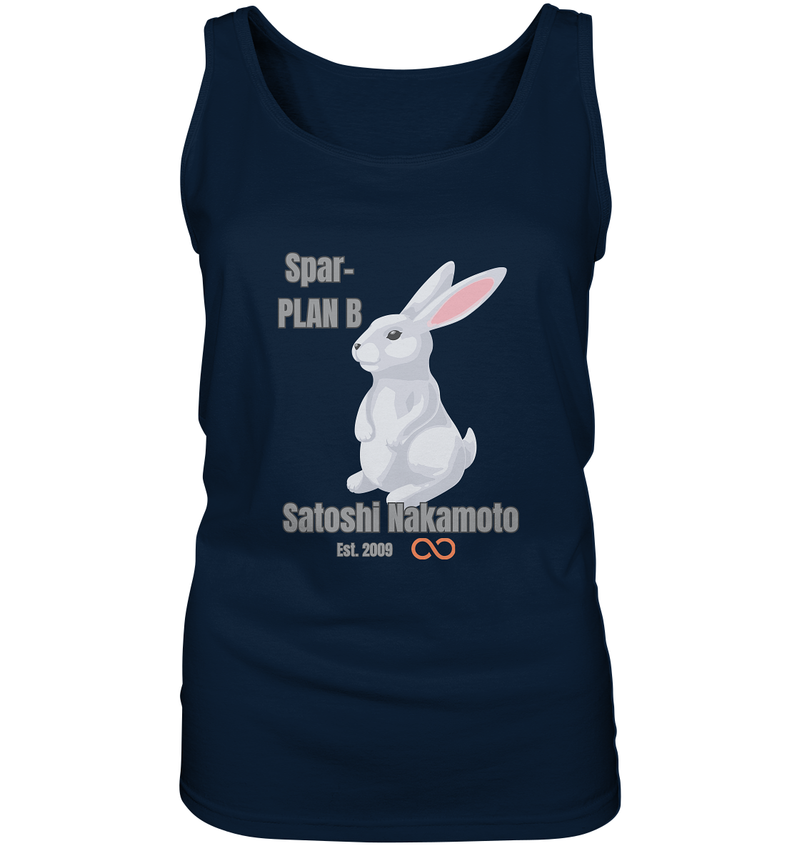 Spar-PLAN B SATOSHI NAKAMOTO Est. 2009 (unendlich) - LADIES COLLECTION 21% automat. Rabatt bis zum Halving 2024  - Ladies Tank-Top