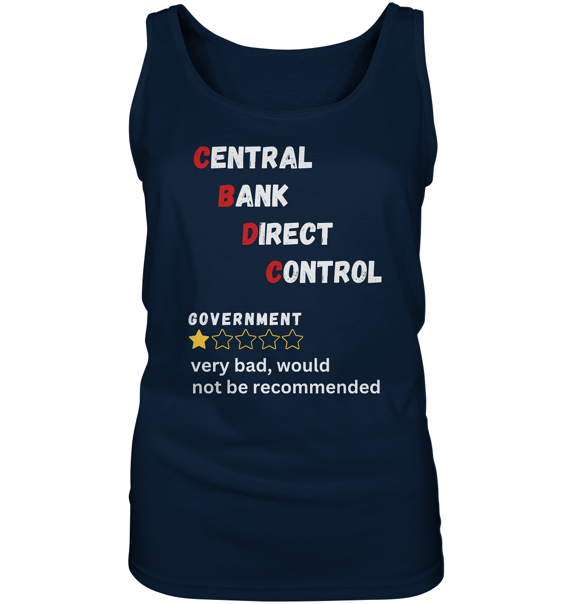 CENTRAL BANK DIRECT CONTROL - Government... not be recommended (Ladies Collection 21% Rabatt bis zum Halving 2024)  - Ladies Tank-Top