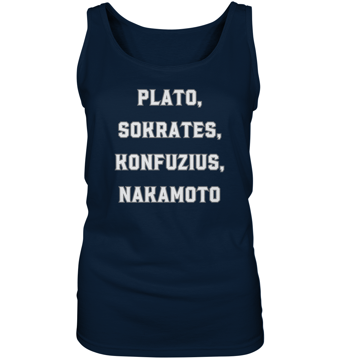 PLATO, SOKRATES, KONFUZIUS, NAKAMOTO - Ladies Collection - Ladies Tank-Top
