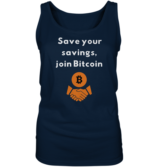 Save your savings join Bitcoin (Ladies Collection 21% Rabatt bis zum Halving 2024) - Ladies Tank-Top