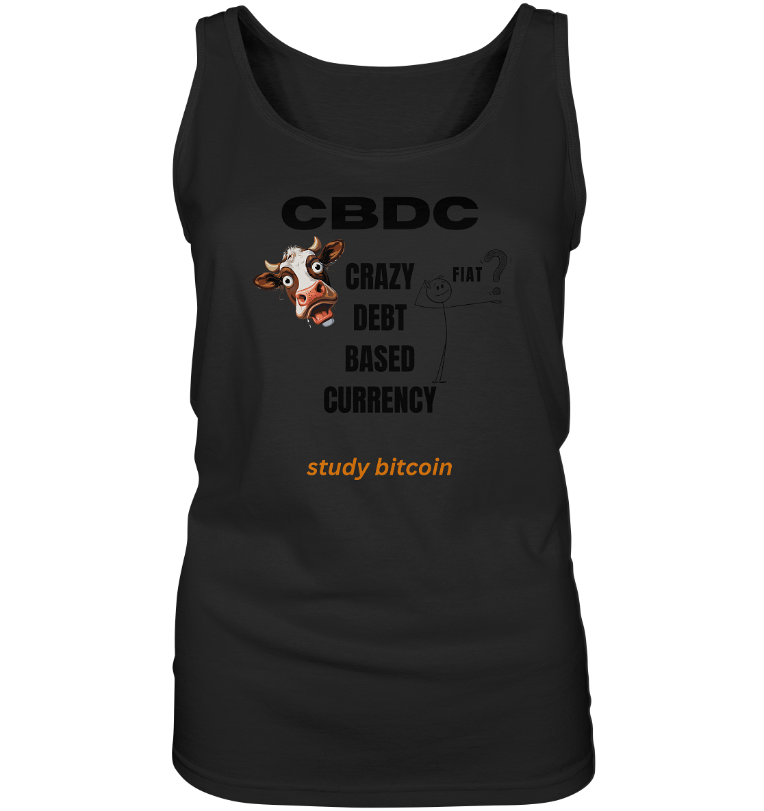 CBDC - CRAZY DEBT BASED CURRENCY - study bitcoin (Ladies Collection 21% Rabatt bis zum Halving 2024) - Ladies Tank-Top