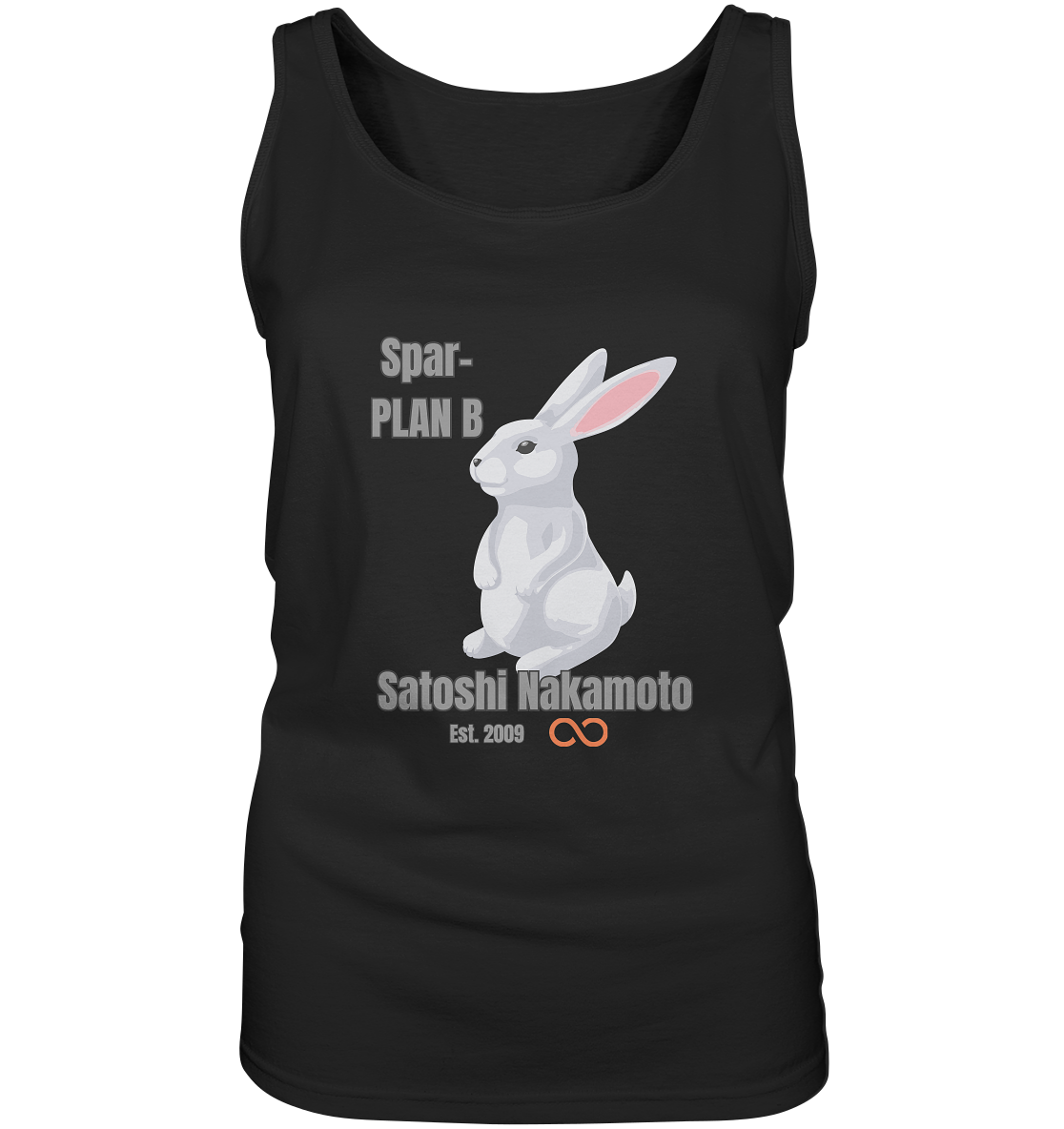Spar-PLAN B SATOSHI NAKAMOTO Est. 2009 (unendlich) - LADIES COLLECTION 21% automat. Rabatt bis zum Halving 2024  - Ladies Tank-Top