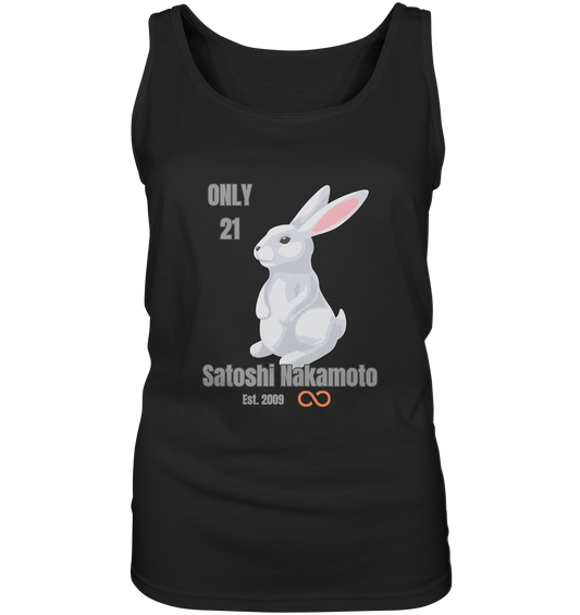 SATOSHI NAKAMOTO Est. 2009 (unendlich) ONLY 21- LADIES COLLECTION 21% automat. Rabatt bis zum Halving 2024  - Ladies Tank-Top