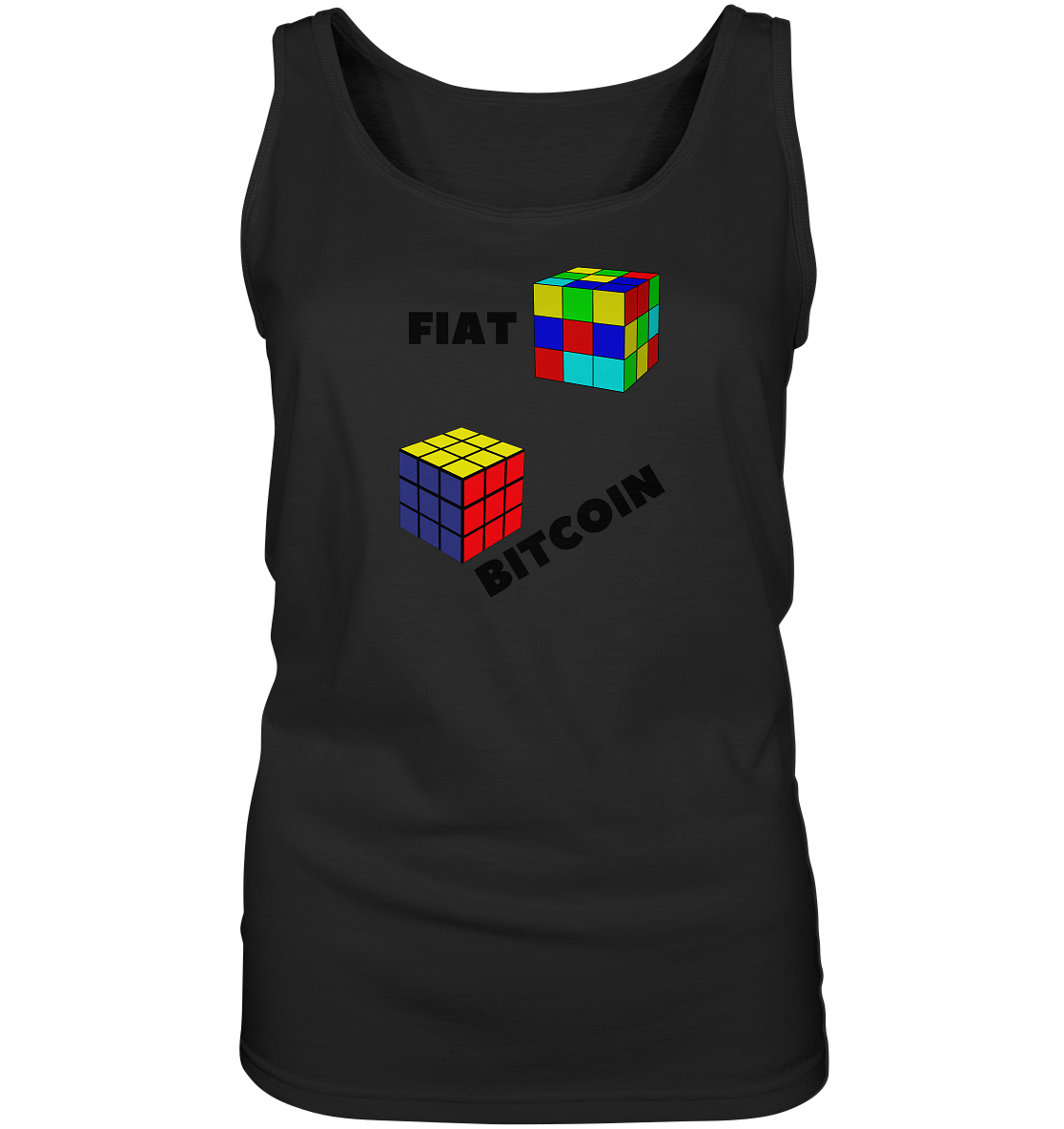 FIAT Cube Bitcoin Cube (Ladies Collection 21% Rabatt bis zum Halving 2024)   - Ladies Tank-Top