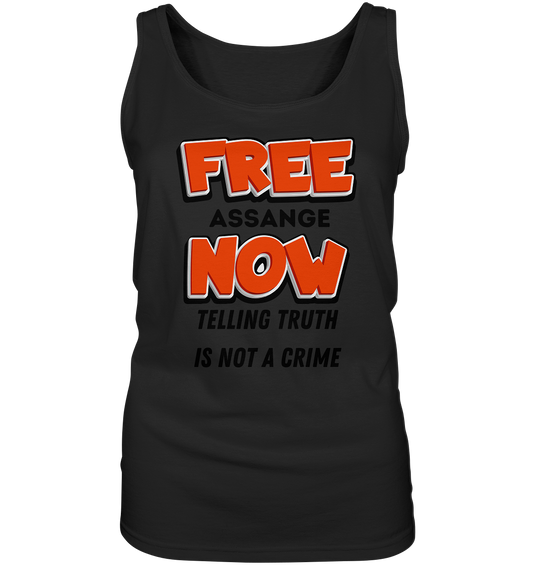 FREE ASSANGE NOW - TELLING TRUTH IS NOT A CRIME (Ladies Collection 21% Rabatt bis zum Halving 2024) - Ladies Tank-Top