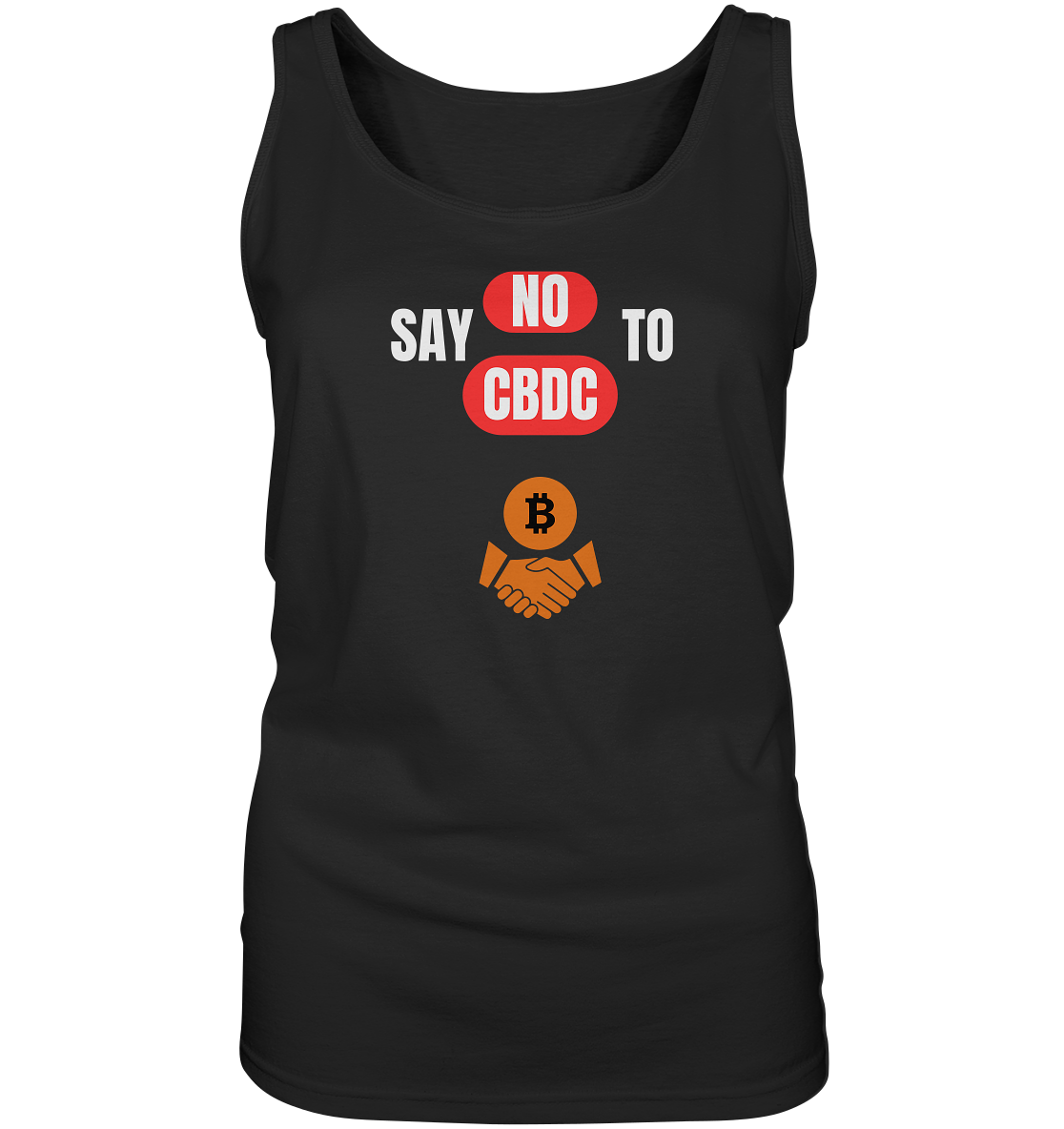 SAY NO TO CBDC - DEFIANCE handshake (Ladies Collection 21% Rabatt bis zum Halving 2024) - Ladies Tank-Top