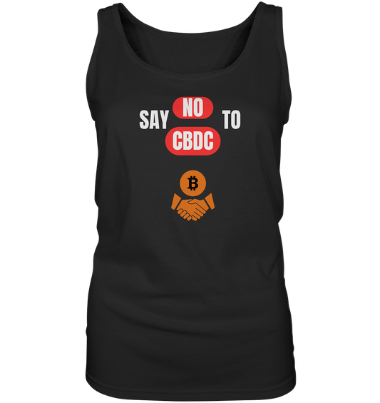SAY NO TO CBDC - DEFIANCE handshake (Ladies Collection 21% Rabatt bis zum Halving 2024) - Ladies Tank-Top