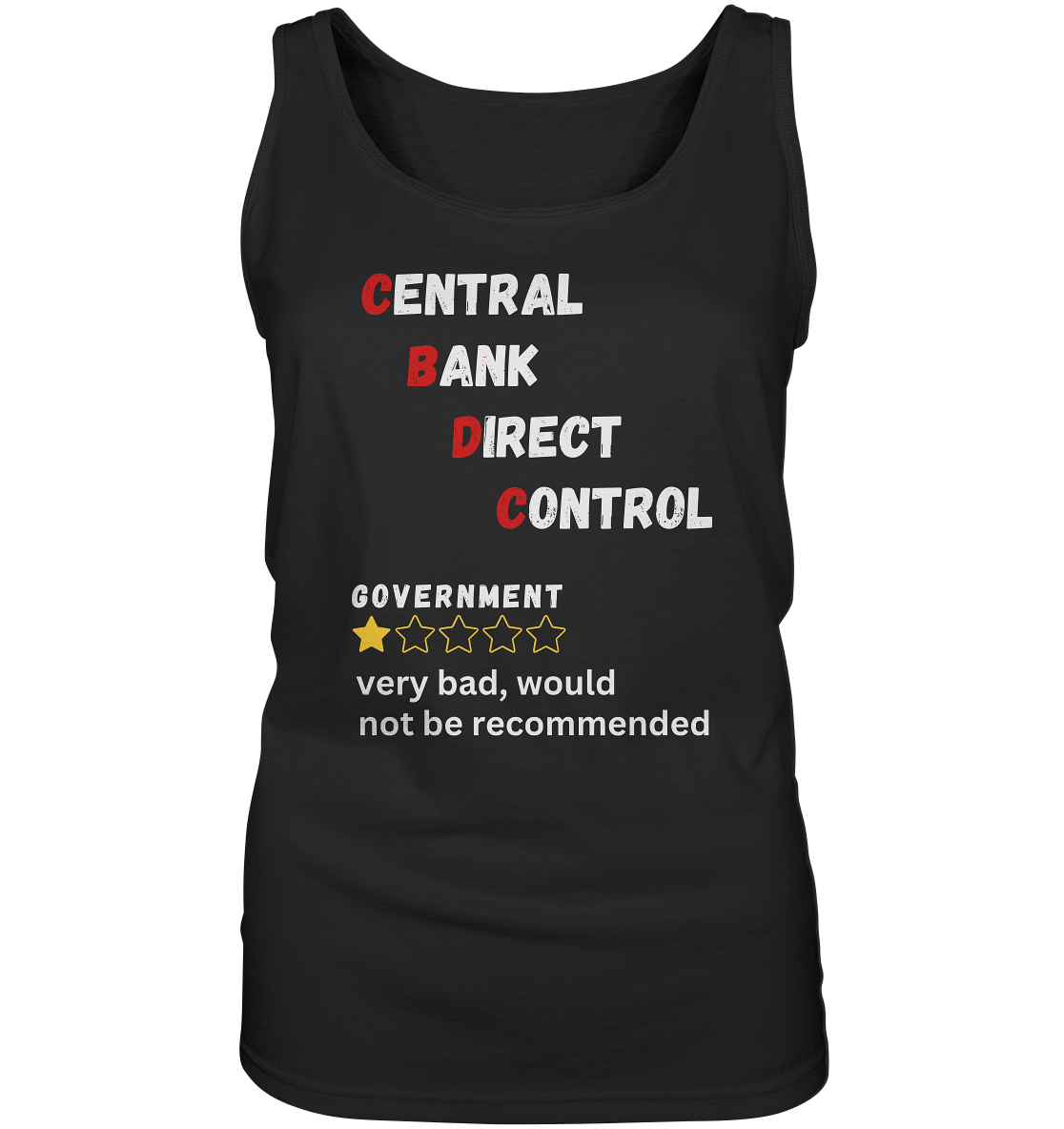CENTRAL BANK DIRECT CONTROL - Government... not be recommended (Ladies Collection 21% Rabatt bis zum Halving 2024)  - Ladies Tank-Top