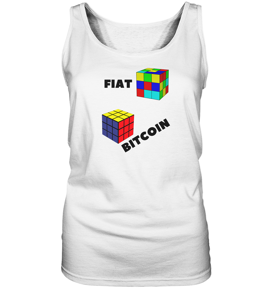 FIAT Cube Bitcoin Cube (Ladies Collection 21% Rabatt bis zum Halving 2024)   - Ladies Tank-Top