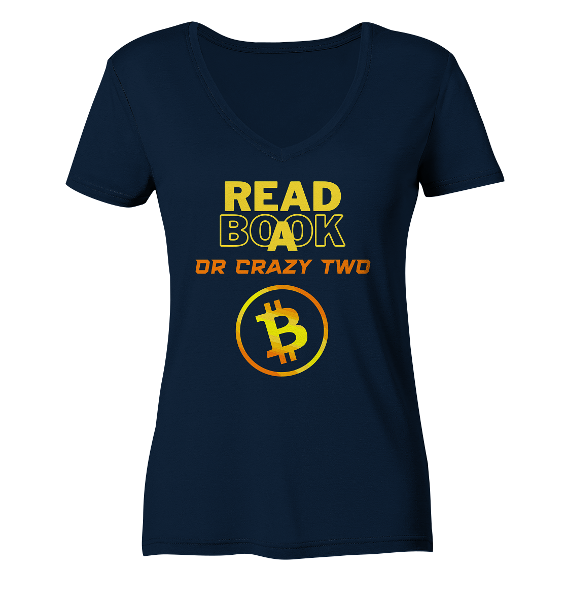 READ A BOOK OR CRAZY TWO - Ladies Collection - Ladies V-Neck Shirt
