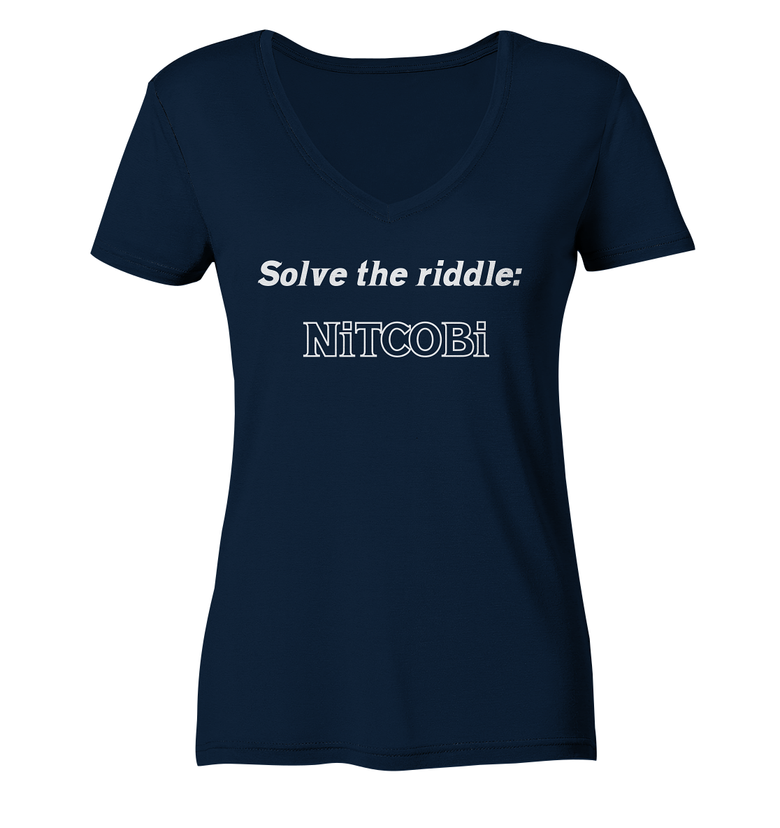 SOLVE THE RIDDLE - NiTCOBi  (Ladies) - Ladies V-Neck Shirt