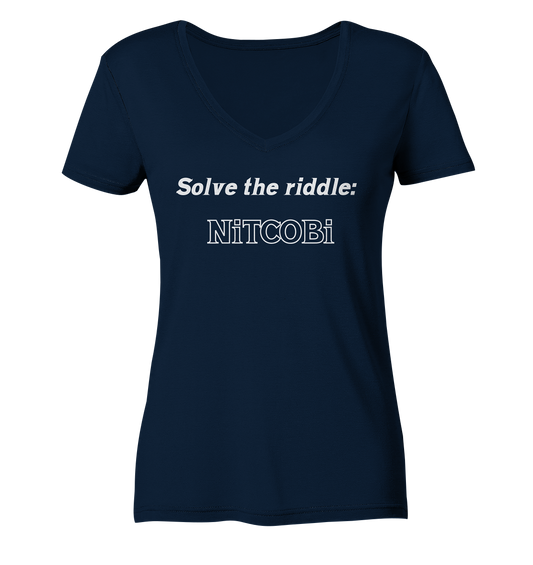 SOLVE THE RIDDLE - NiTCOBi  (Ladies) - Ladies V-Neck Shirt