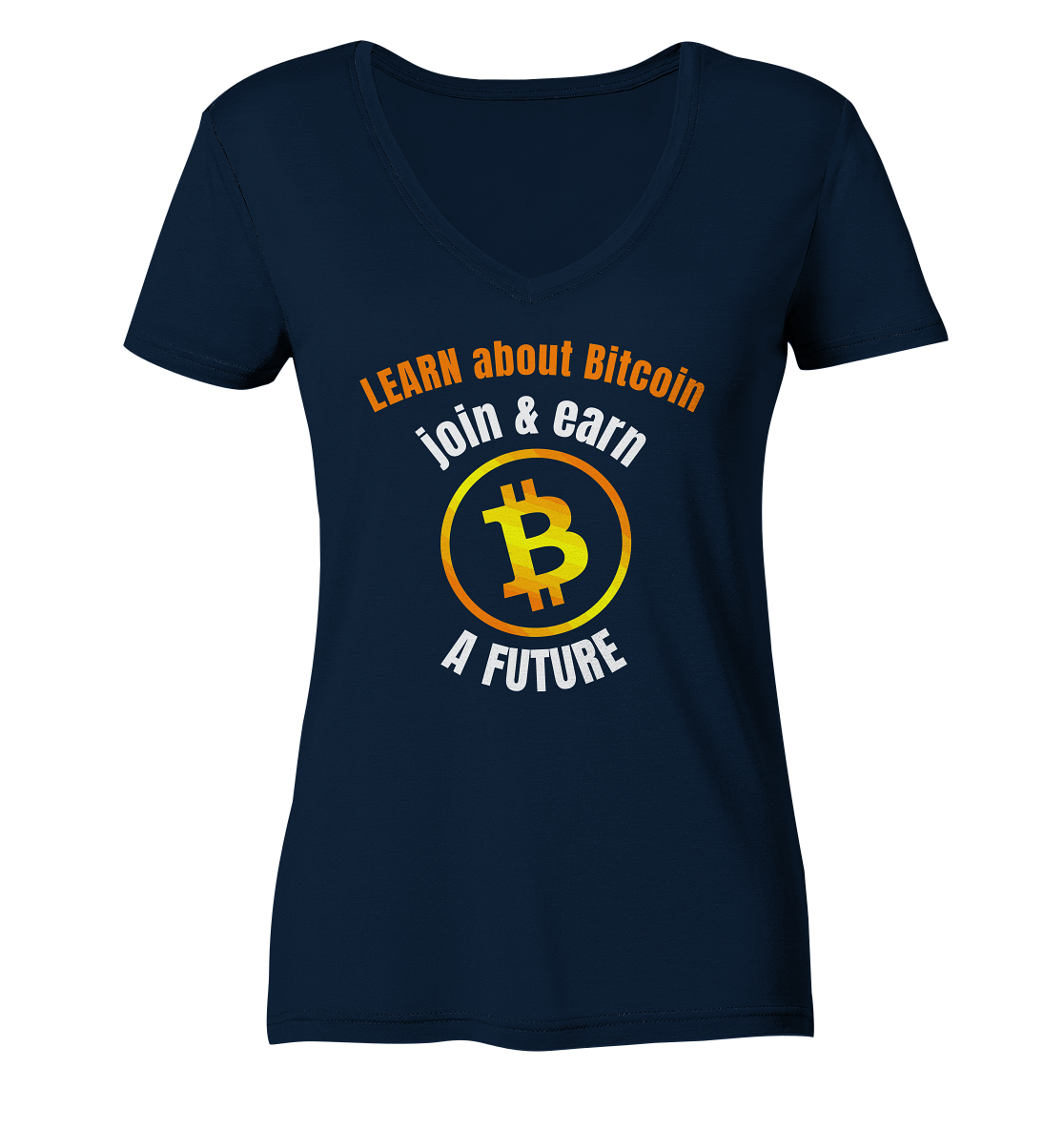 LEARN about BITCOIN join & earn A FUTURE - Ladies collection - Ladies V-Neck Shirt