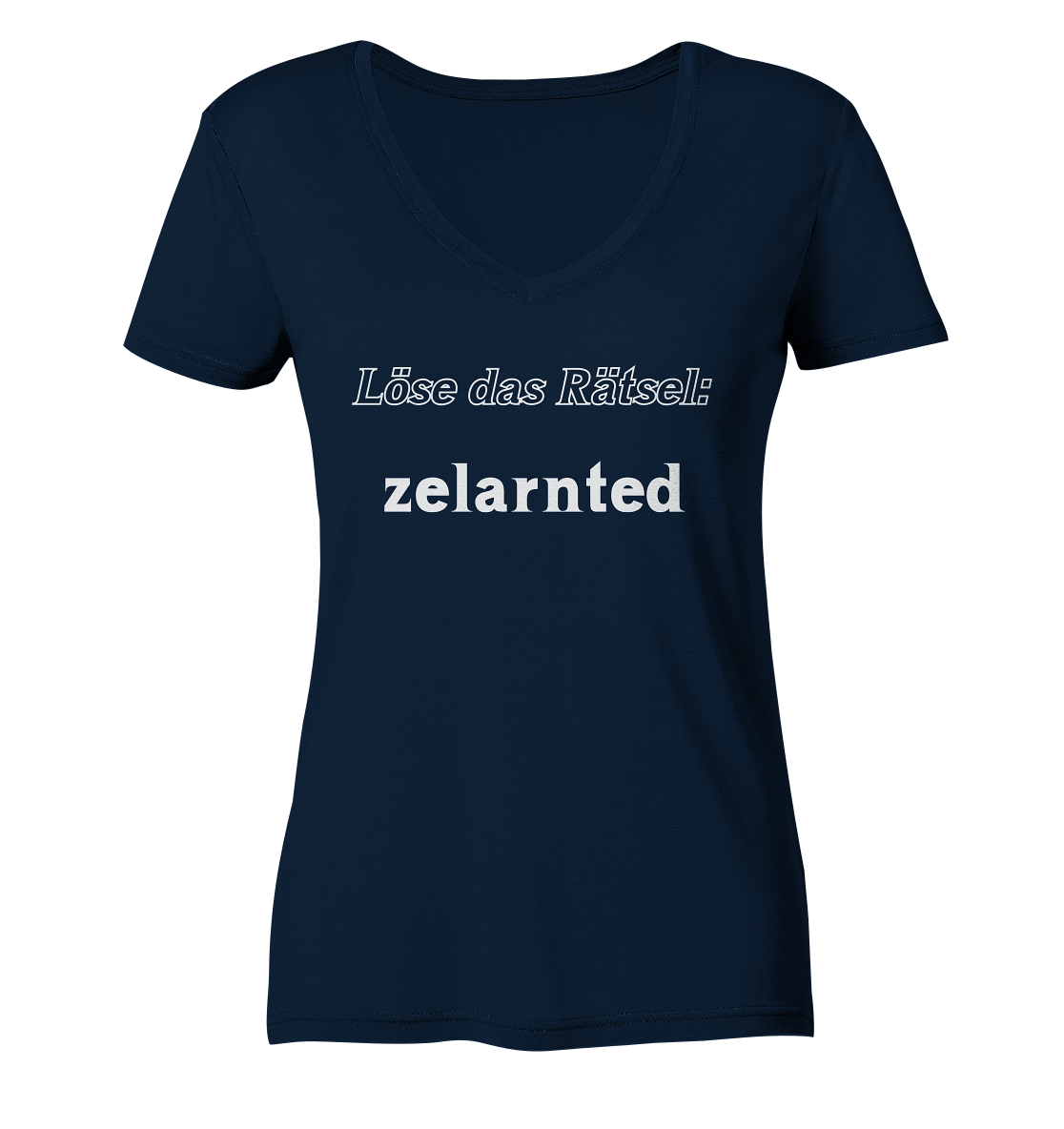 LÖSE DAS RÄTSEL - zelarnted  (Ladies)  - Ladies V-Neck Shirt