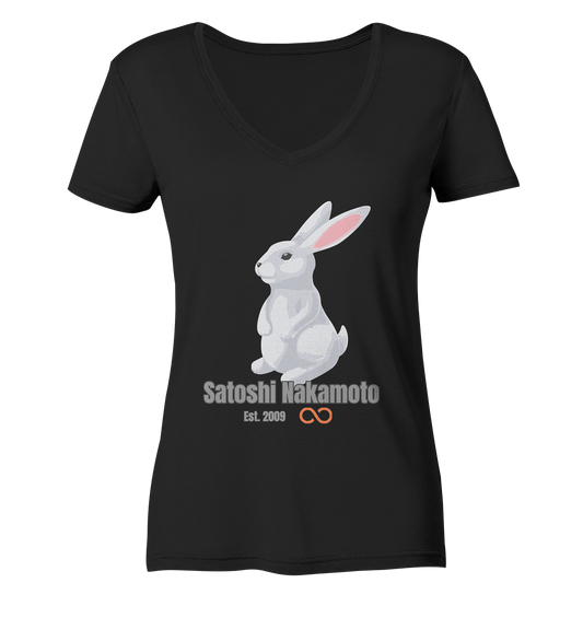 SATOSHI NAKAMOTO Est. 2009 (unendlich) - LADIES COLLECTION 21% automat. Rabatt bis zum Halving 2024  - Ladies V-Neck Shirt
