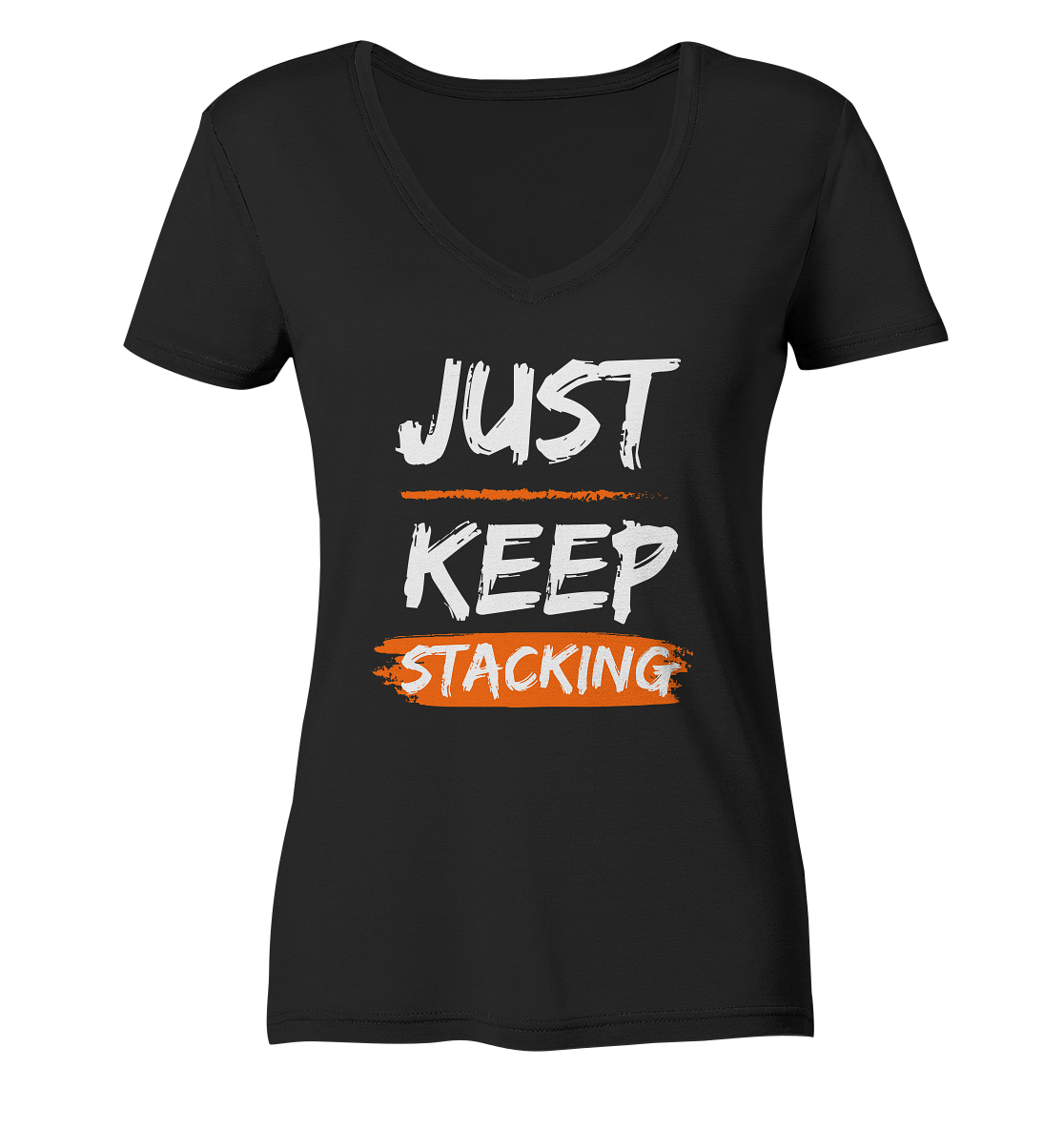 JUST KEEP STACKING - LADIES COLLECTION 21% automat. Rabatt bis zum Halving 2024   - Ladies V-Neck Shirt