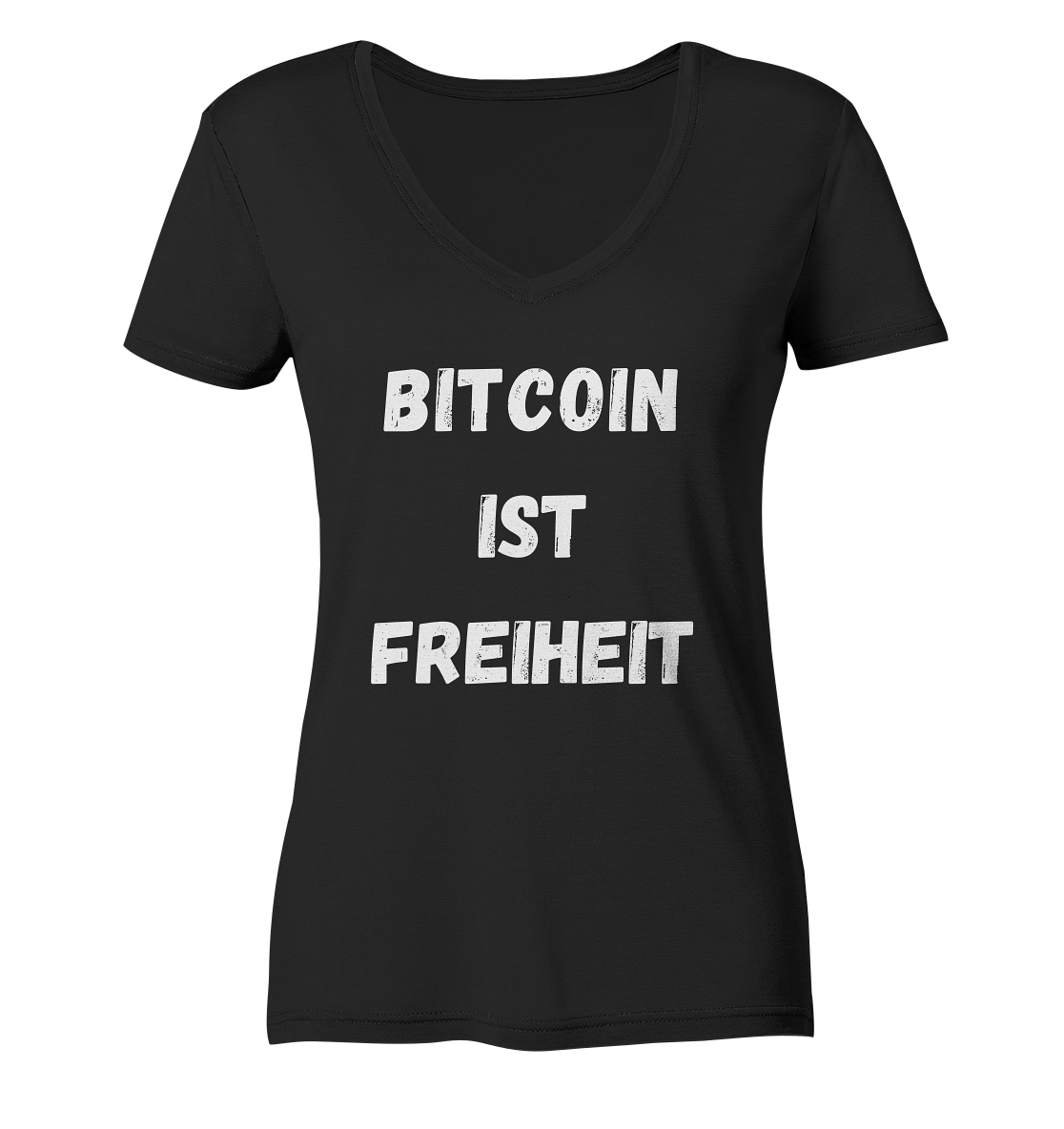 BITCOIN IST FREIHEIT - LADIES COLLECTION 21% automat. Rabatt bis zum Halving 2024  - Ladies V-Neck Shirt
