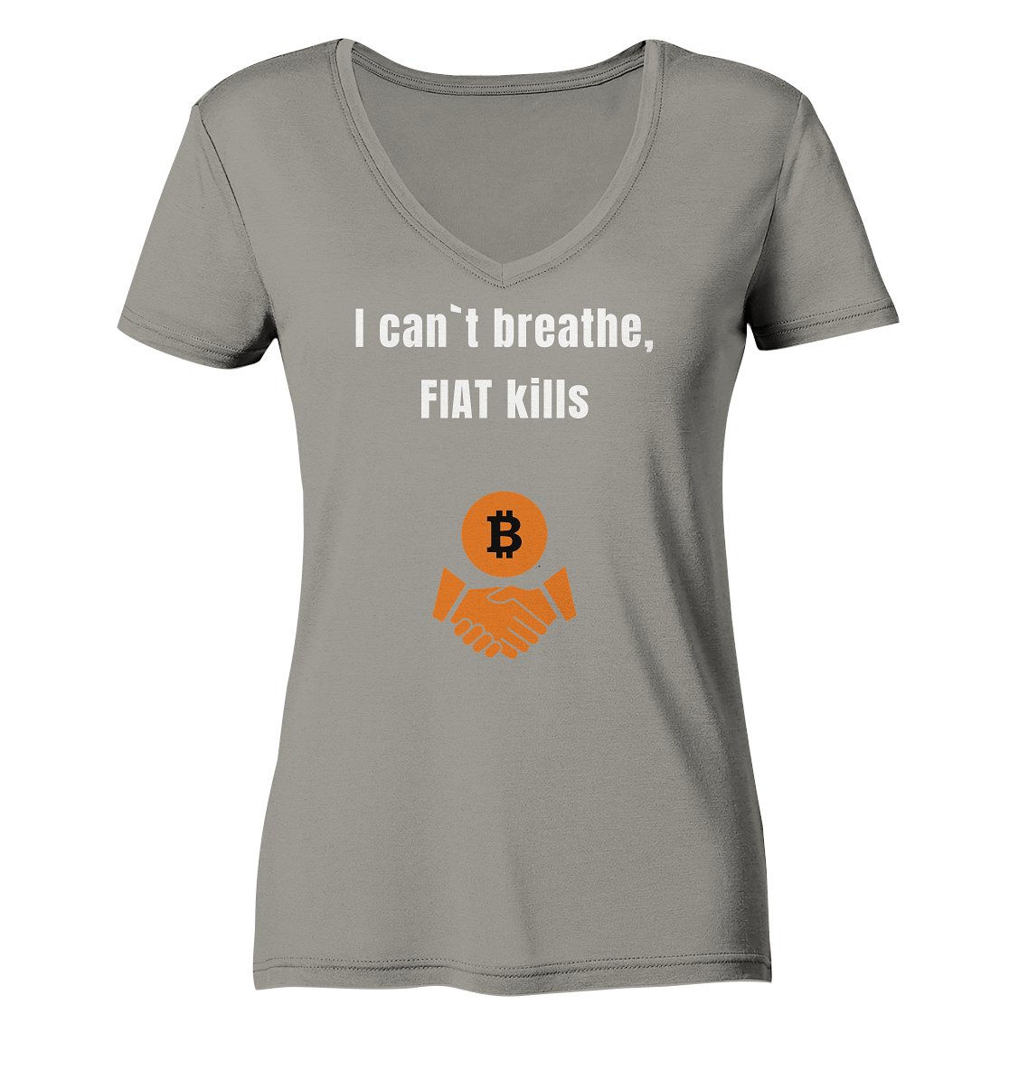 I can`t breathe, FIAT kills (Ladies Collection 21% Rabatt bis zum Halving 2024)  - Ladies V-Neck Shirt