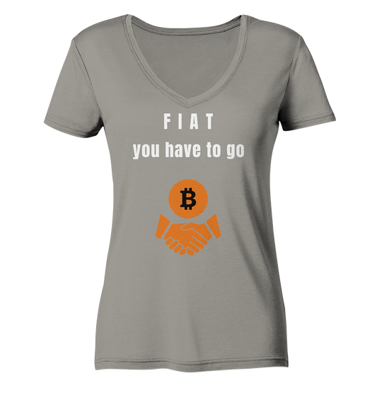 FIAT you have to go (Ladies Collection 21% Rabatt bis zum Halving 2024)  - Ladies V-Neck Shirt