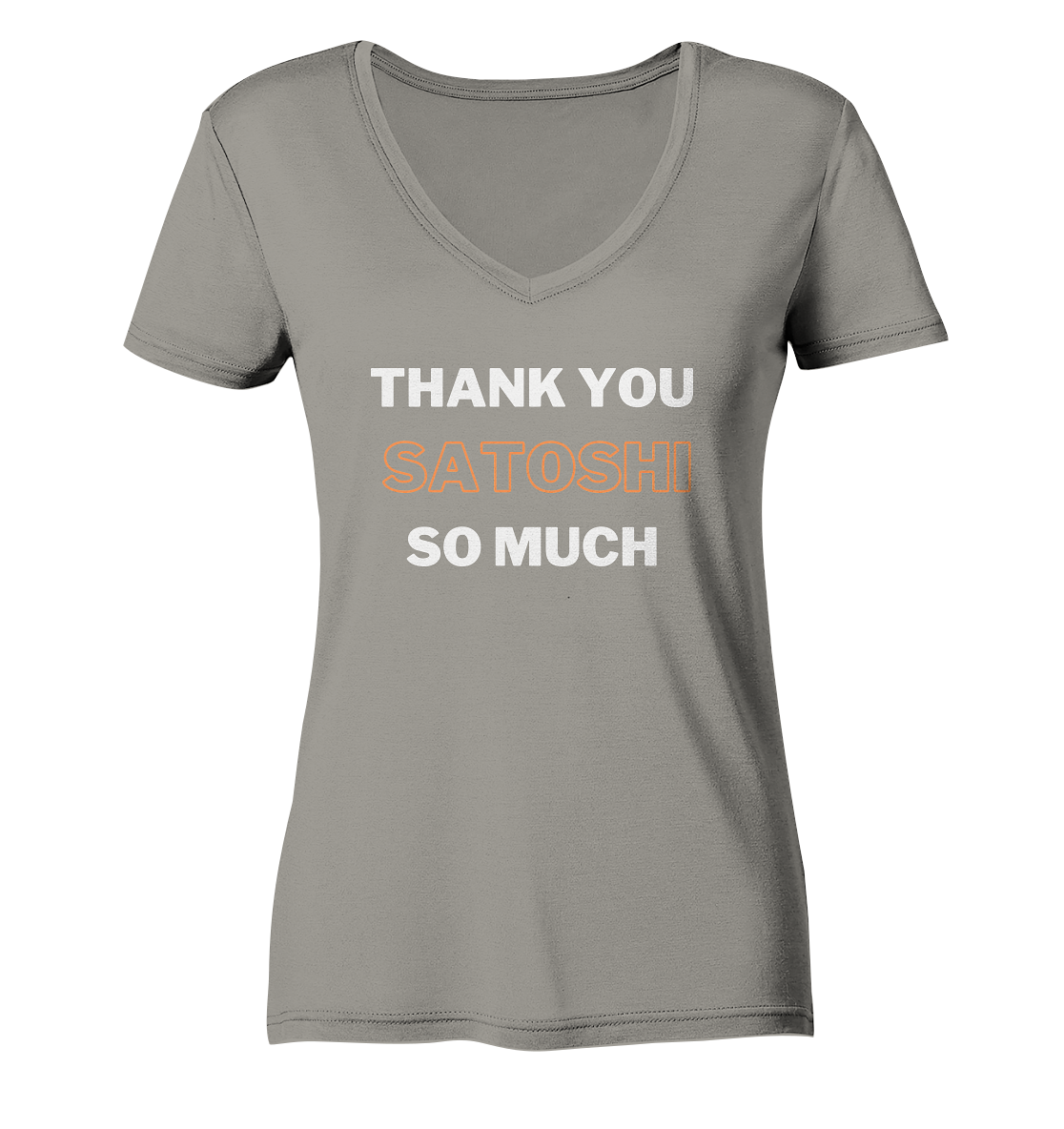 THANK YOU SO MUCH SATOSHI - LADIES COLLECTION 21% automat. Rabatt bis zum Halving 2024 - Ladies V-Neck Shirt
