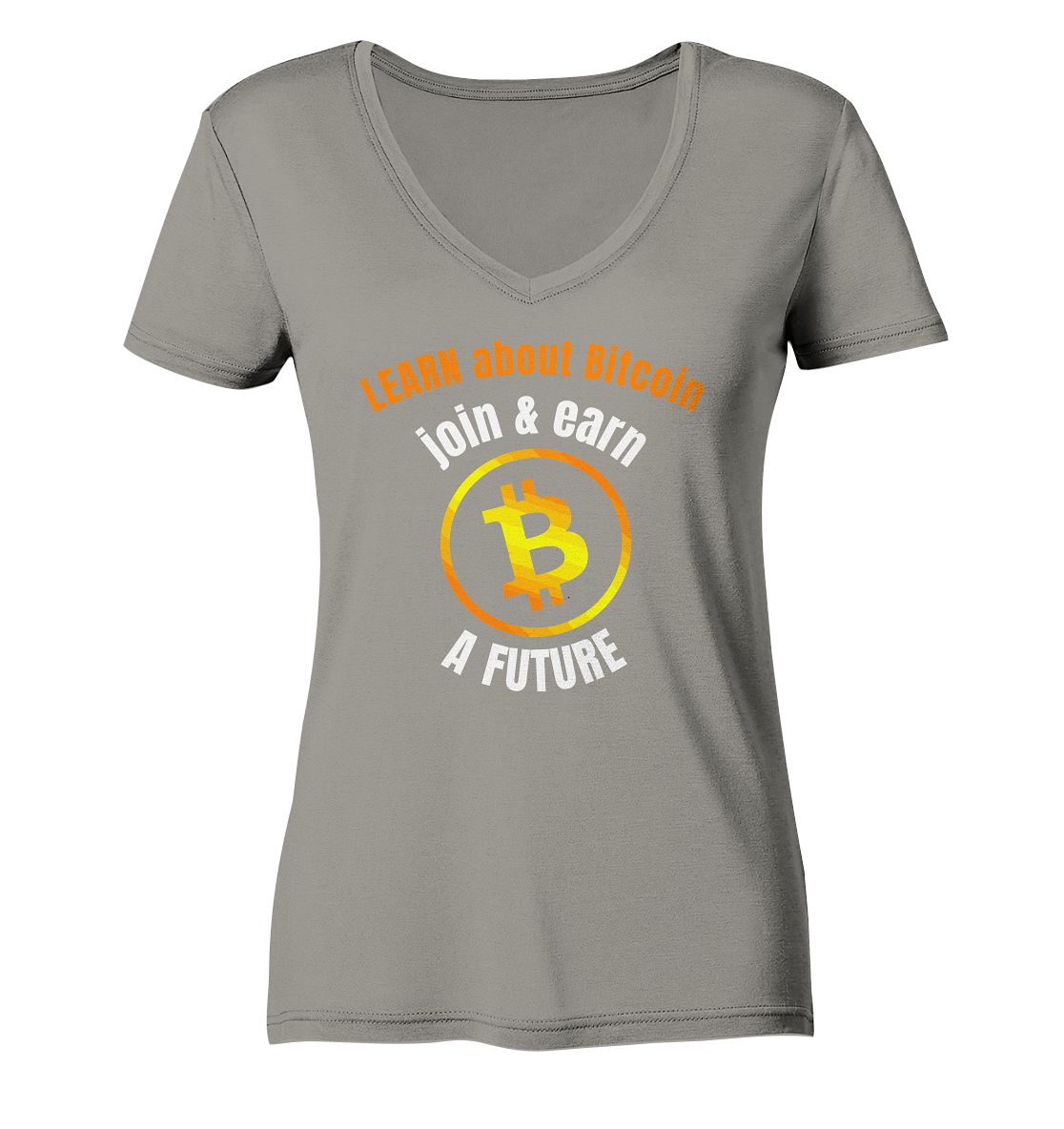 LEARN about BITCOIN join & earn A FUTURE - Ladies collection - Ladies V-Neck Shirt