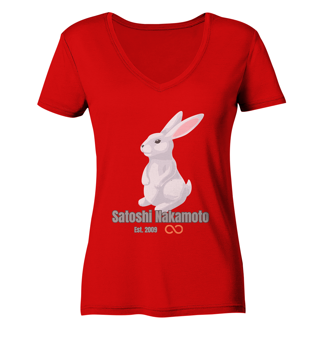 SATOSHI NAKAMOTO Est. 2009 (unendlich) - LADIES COLLECTION 21% automat. Rabatt bis zum Halving 2024  - Ladies V-Neck Shirt