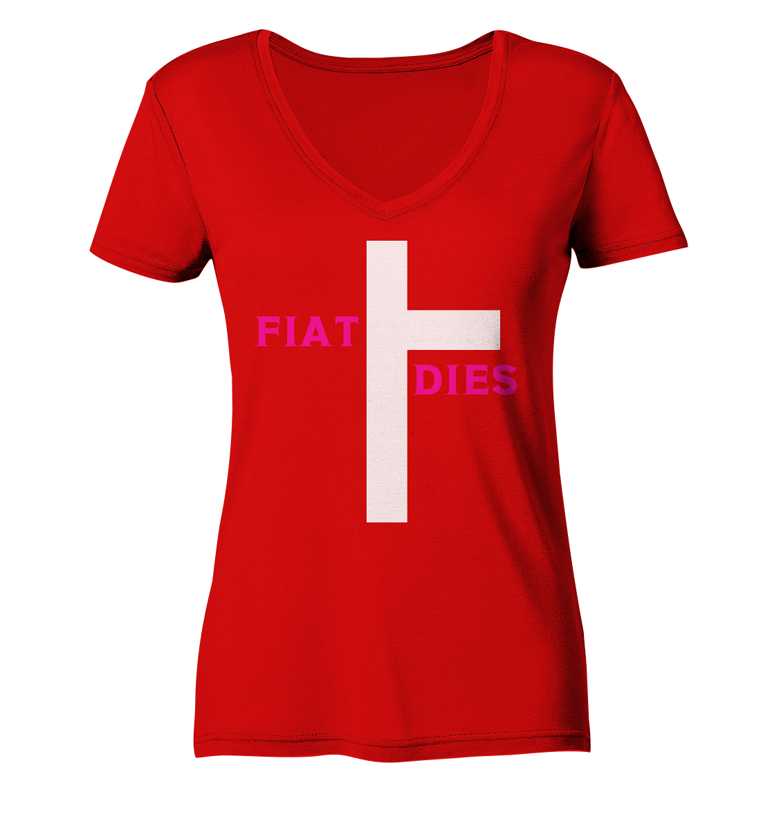 FIAT DIES (pink / pink) - Ladies Collection  - Ladies V-Neck Shirt
