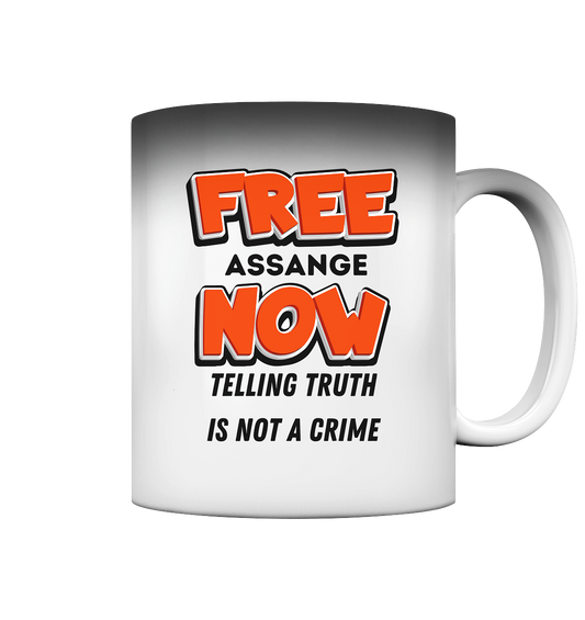 FREE ASSANGE NOW - TELLING TRUTH IS NOT A CRIME - Magic Mug