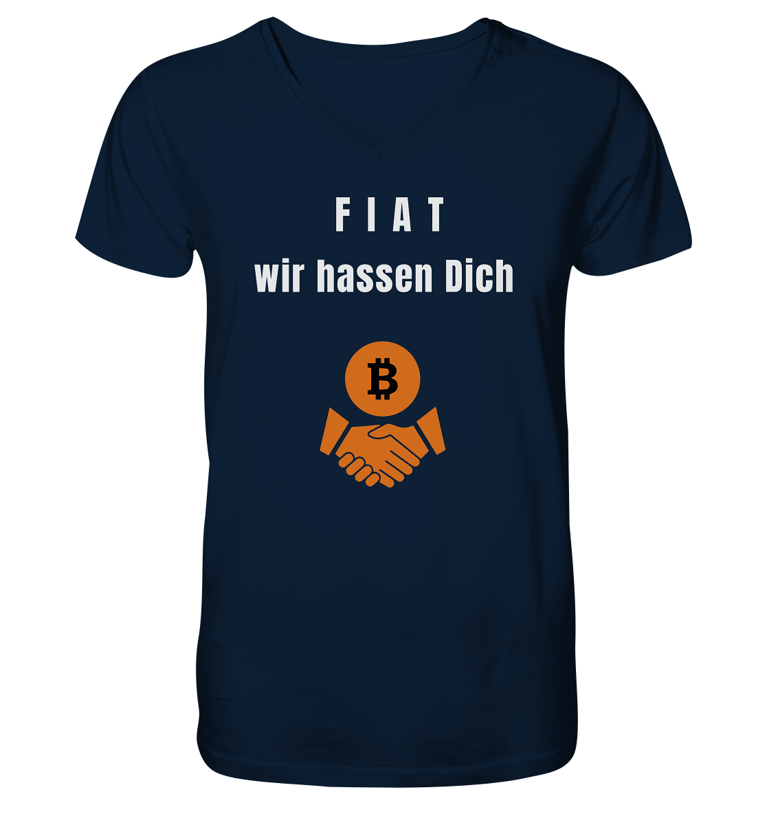 F I A T  wir  hassen  Dich - Mens Organic V-Neck Shirt