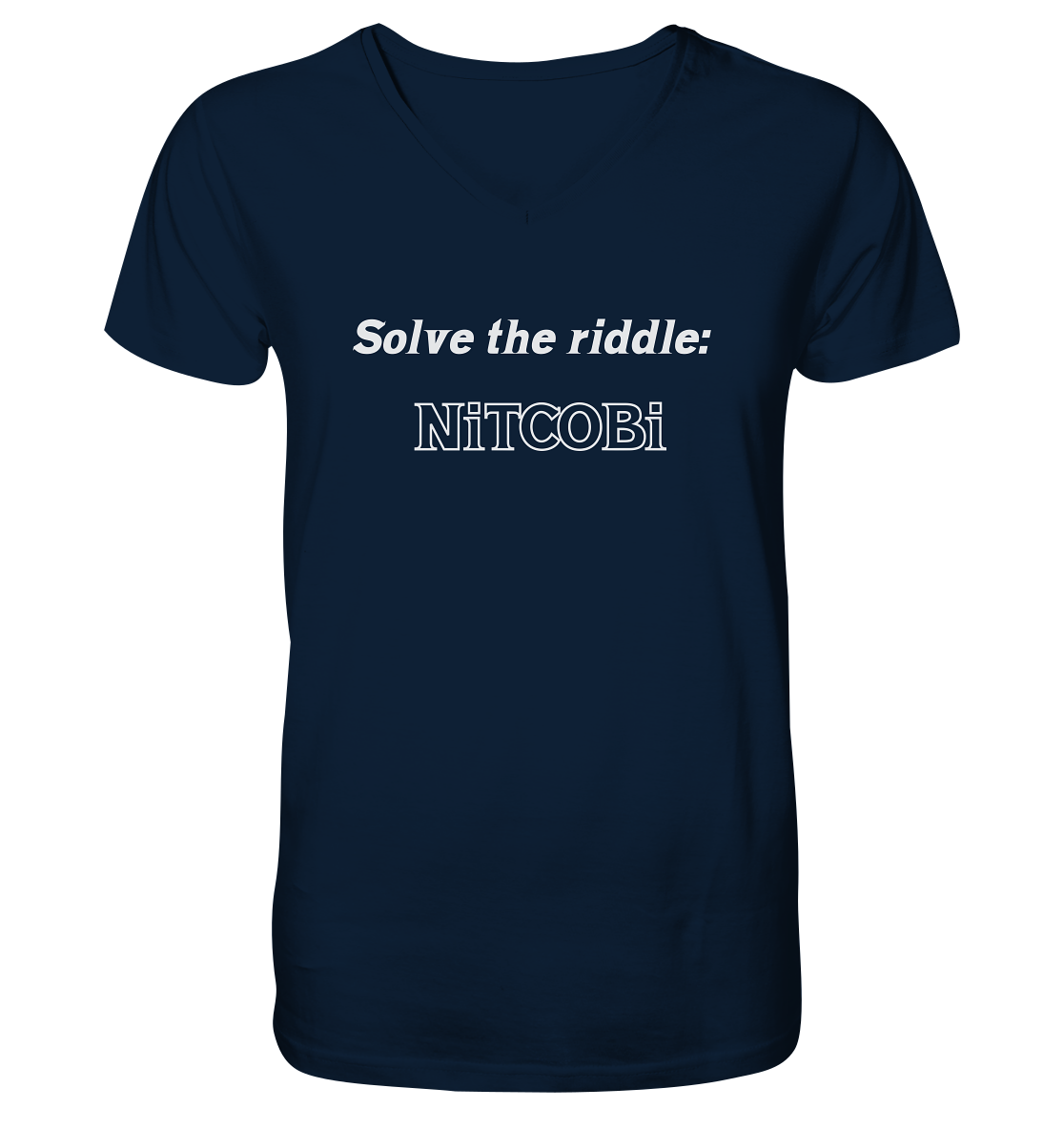 SOLVE THE RIDDLE - NiTCOBi - Mens Organic V-Neck Shirt