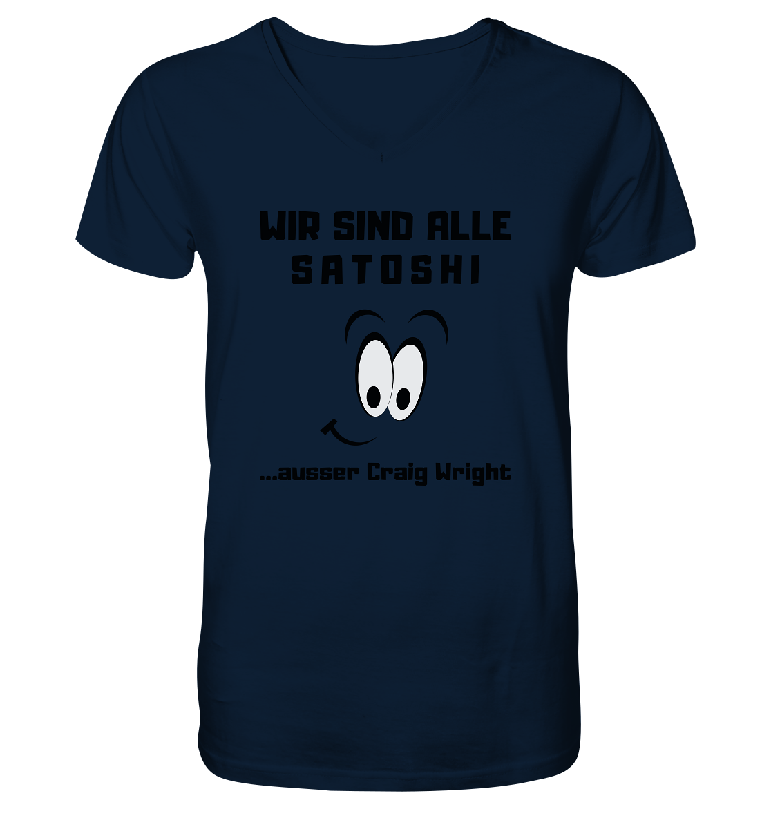 WIR SIND ALLE SATOSHI... ausser Craig White - Mens Organic V-Neck Shirt
