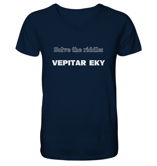 SOLVE THE RIDDLE - VEPITAR EKY - Mens Organic V-Neck Shirt