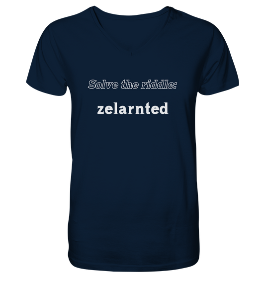 SOLVE THE RIDDLE - zelarnted - Mens Organic V-Neck Shirt