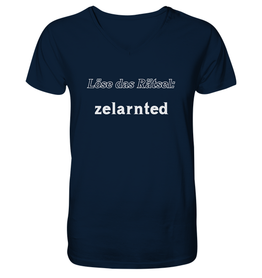 Löse das Rätsel - zelarnted - Mens Organic V-Neck Shirt