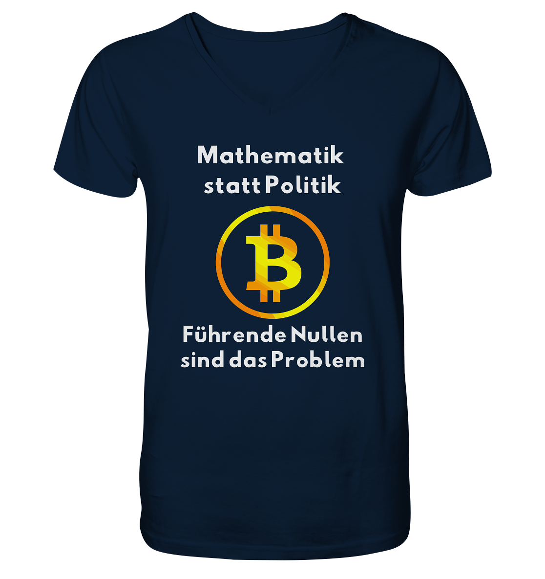 Mathematik statt Politik - führende Nullen sind (überall) das Problem ;-) - Mens Organic V-Neck Shirt