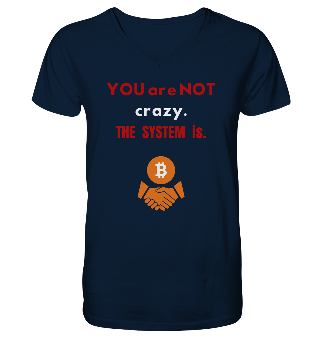 YOU are NOT crazy. THE SYSTEM is. - Mens Organic V-Neck Shirt